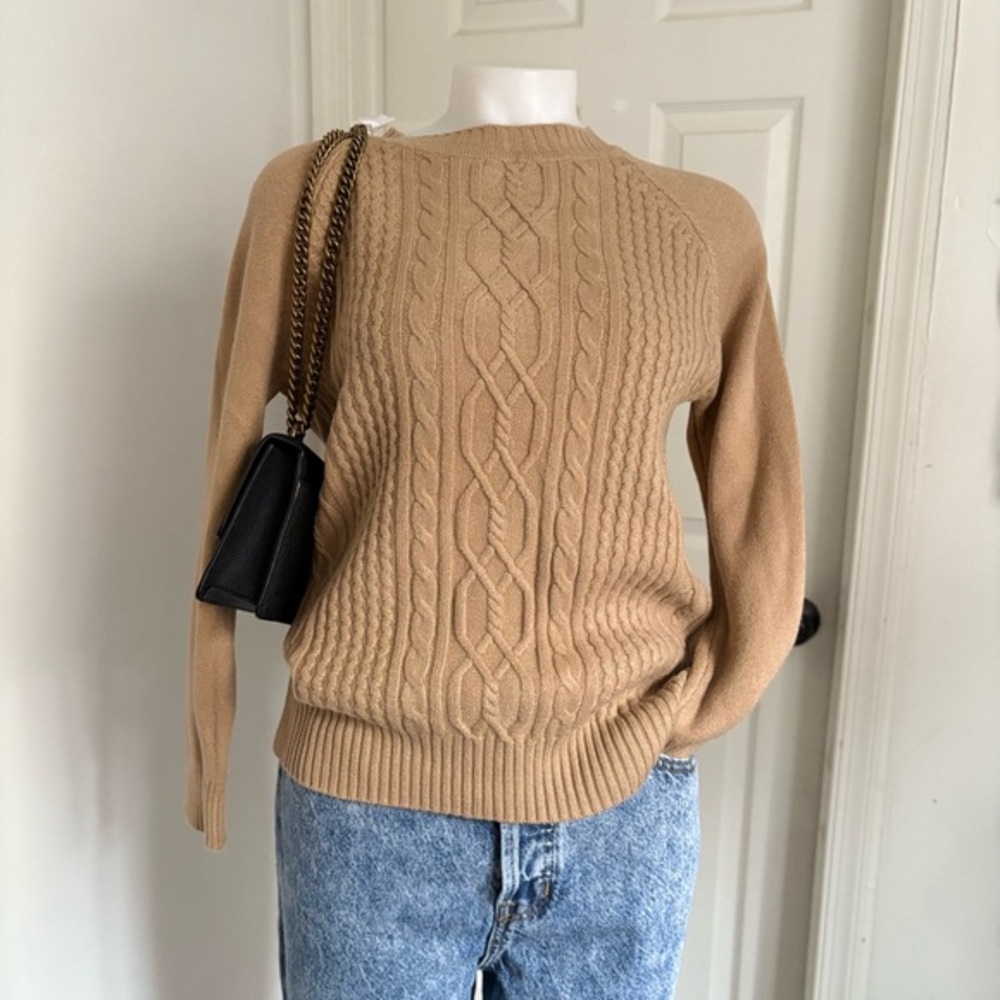 Victoria Camel Cable Knit Sweater